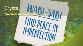  Presentation with inspirational - Slide deck consisting of wabi-sabi-japanese-concept-find background and a tawny brown colored foreground
