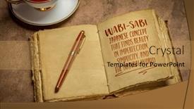  Presentation with journal - Presentation theme enhanced with wabi-sabi-japanese-concept background and a yellow colored foreground