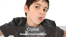  Presentation with old - Slide deck featuring wacky face - adorable 8 year old boy background and a dark gray colored foreground