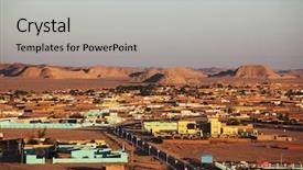  Presentation with africa - Audience pleasing presentation theme consisting of wadi -halfa in sudan backdrop and a light gray colored foreground