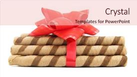  Presentation with wafer - Amazing PPT theme having wafer roll sticks cream rolls backdrop and a lemonade colored foreground