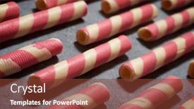  Presentation with wafer - Beautiful PPT layouts featuring wafer-rolls-on-a-stone backdrop and a tawny brown colored foreground