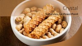  Presentation with condensed milk - Slides featuring wafer-rolls-with-milk-caramel background and a gold colored foreground