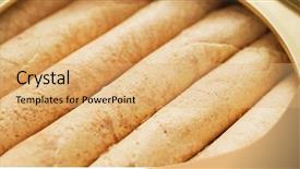  Presentation with roll - PPT layouts featuring waffle egg roll inside metal background and a yellow colored foreground