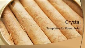  Presentation with roll - Theme featuring waffle egg roll inside tin background and a yellow colored foreground