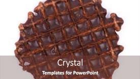  Presentation with waffles - Cool new presentation with waffles-with-chocolate-topping-isolated backdrop and a tawny brown colored foreground