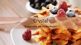  Presentation with waffles - Cool new presentation with waffles with fresh berries backdrop and a coral colored foreground