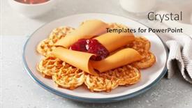  Presentation with waffles - PPT layouts featuring waffles-with-norwegian-brunost-traditional background and a lemonade colored foreground