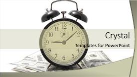  Presentation with alarm - Presentation consisting of wage hour - alarm clock over heap background and a mint green colored foreground