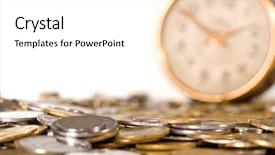  Presentation with proverb - Amazing presentation theme having wage hour - illustrated proverb time is money backdrop and a  colored foreground