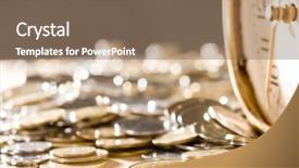  Presentation with time money - PPT theme having wage hour - illustrated proverb time is money background and a  colored foreground