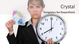  Presentation with time money - Beautiful presentation featuring wage hour - time is money backdrop and a lemonade colored foreground