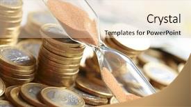  Presentation with time money - PPT layouts enhanced with wage hour - time of money background and a  colored foreground