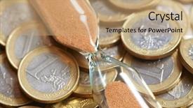  Presentation with time money - Audience pleasing slide deck consisting of wage hour - time of money backdrop and a  colored foreground