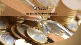  Presentation with time money - Cool new slide set with wage hour - time of money backdrop and a  colored foreground