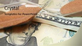  Presentation with time value of money - Colorful presentation theme enhanced with wage hour - time of money backdrop and a  colored foreground