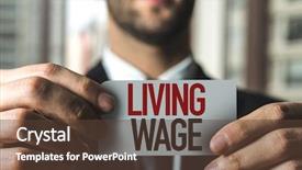  Presentation with gender wage gap - Slide deck featuring wages - living wage background and a tawny brown colored foreground
