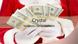  Presentation with wages - Colorful theme enhanced with wages spending - close-up of santa s hands backdrop and a soft green colored foreground