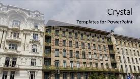  Presentation with vienna - Audience pleasing theme consisting of wagner - austria vienna wien row houses backdrop and a light gray colored foreground