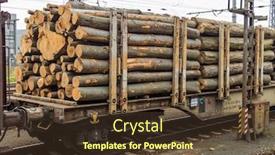  Presentation with wood - Beautiful PPT layouts featuring wagon-loaded-with-wood backdrop and a tawny brown colored foreground