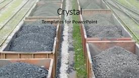  Presentation with bosnia - Slides enhanced with coal train - wagons railway station banovica bosnia background and a light gray colored foreground