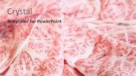  Presentation with meat beef - PPT layouts with wagyu a5 beef meat texture for food background background and a lemonade colored foreground