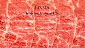  Presentation with wagyu - Slides enhanced with wagyu beef texture using as food background background and a coral colored foreground