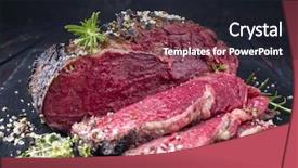  Presentation with wagyu - Colorful slide deck enhanced with wagyu entrecote steak - very rare backdrop and a wine colored foreground