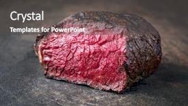  Presentation with sheet metal - Amazing presentation design having wagyu point steak very rare backdrop and a  colored foreground