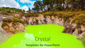  Presentation with hell - Slide set enhanced with wai-o-tapu-devil-s background and a mint green colored foreground