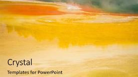  Presentation with geothermal - Colorful theme enhanced with blue orange duck water - wai-o-tapu geothermal area rotorua new backdrop and a blonde colored foreground