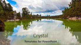  Presentation with spring water - Theme featuring wai-o-tapu-geyser-park background and a light gray colored foreground