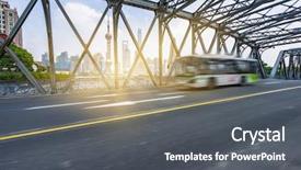  Presentation with rustic bridge pebbles purple butterflies - Colorful PPT theme enhanced with waibaidu bridge garden bridge shanghai backdrop and a dark gray colored foreground