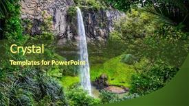  Presentation with fall morning - Beautiful PPT layouts featuring waikato - bridalveil fall on a morning backdrop and a tawny brown colored foreground