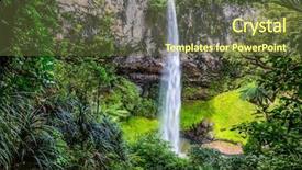  Presentation with fall morning - Beautiful theme featuring waikato - high and thin bridalveil fall backdrop and a tawny brown colored foreground