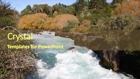  Presentation with new zealand - Amazing presentation theme having waikato - huka falls new zealand backdrop and a  colored foreground