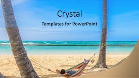  Presentation with waikiki - Amazing presentation design having waikiki beach in honolulu hawaii backdrop and a light blue colored foreground