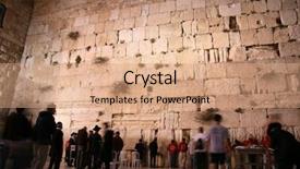  Presentation with western - Presentation consisting of wailing wall kotal western wall background and a coral colored foreground