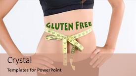  Presentation with slim body - Beautiful PPT layouts featuring waist and text gluten free backdrop and a coral colored foreground