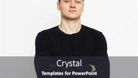  Presentation with black man - Presentation theme consisting of waist-up-shot-of-young background and a dark gray colored foreground