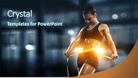  Presentation with healthy lifestyles - Beautiful slides featuring waistline - healthy lifestyles concept mixed media backdrop and a  colored foreground