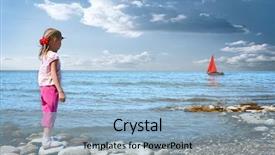  Presentation with wait - Cool new slide deck with wait boat with scarlet sail backdrop and a light blue colored foreground