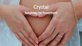  Presentation with mom baby - Slide deck having wait hope - close-up image of the heart background and a coral colored foreground