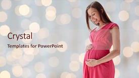  Presentation with motherhood - Beautiful PPT layouts featuring wait hope - pregnancy motherhood people and expectation backdrop and a lemonade colored foreground