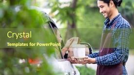  Presentation with coffee cup - Slides enhanced with waiter-giving-hot-coffee-cup background and a tawny brown colored foreground