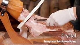  Presentation with waiter - Colorful slide deck enhanced with genuine american chicken onion and bell pepper shish kebab on metal skewers with wooden handles on an american flag plate kebab is a middle eastern dish of pieces of meat on a skewer backdrop and a soft green colored foreground