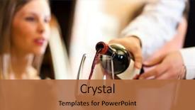  Presentation with waiter - Cool new theme with blue sky with white clouds backdrop and a light blue colored foreground