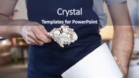  Presentation with ice cream - Presentation theme consisting of waiter putting butterscotch ice cream background and a navy blue colored foreground