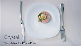  Presentation with plate boundaries - Colorful PPT theme enhanced with waiter-serving-a-plate backdrop and a light gray colored foreground