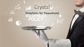  Presentation with idea - Beautiful slide set featuring waiter-serving-business-idea-concept backdrop and a soft green colored foreground